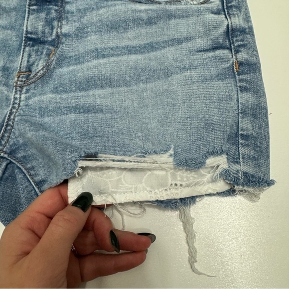 American eagle high rise shortie denim shorts size 10 - Picture 7 of 8